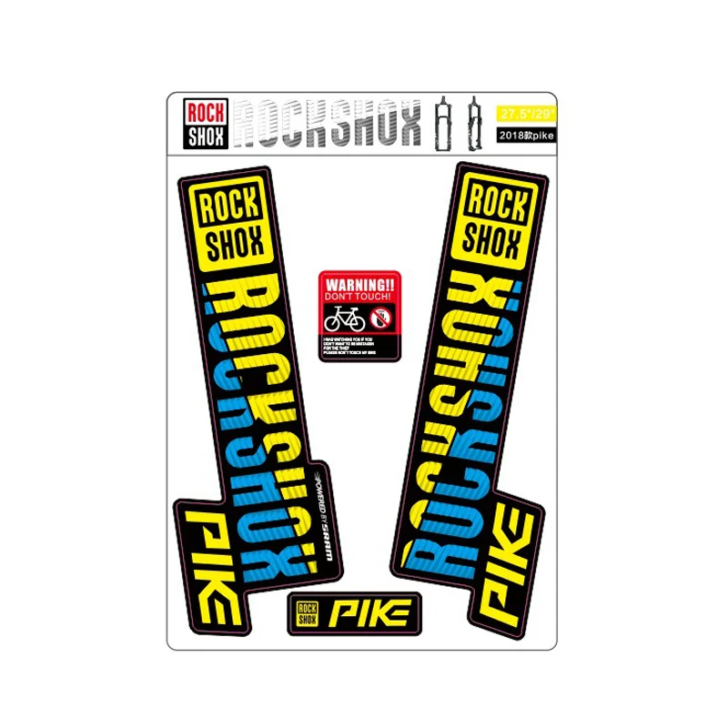 2018 rockshox PIKE decals mountain bike front fork stickers MTB bicycle front fork decals PIKE stickers