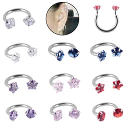 2PC Surgical Steel Earring Internal Piercing Septo Nose Lip Eyebrow Ear Septum Cartilage Helix Captive Hoop Ring Belly Piercing