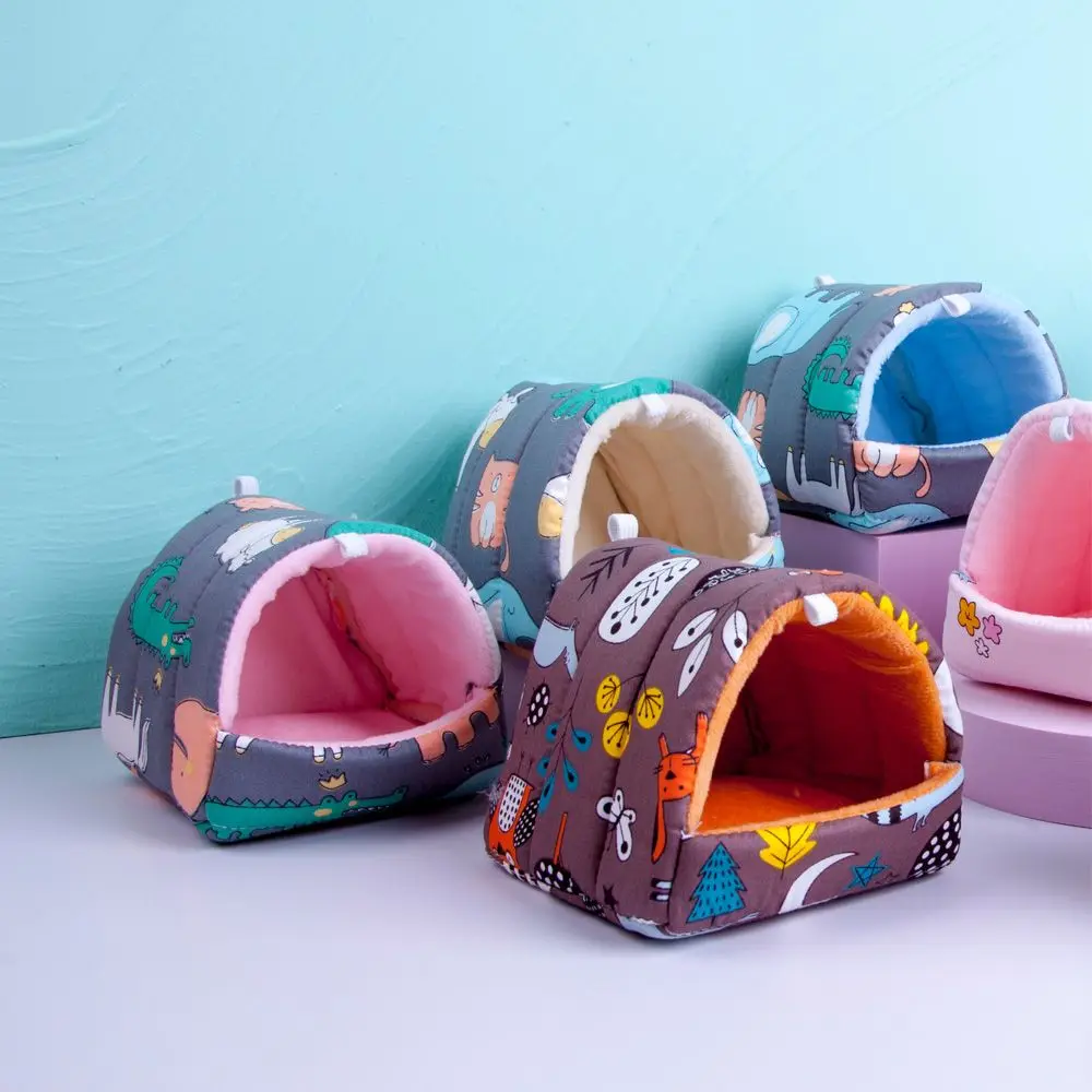 Colorful Winter Mini Cage Comfortable Warm Mat Hamster House Small Animal Sleeping Bed Guinea Pig Nest