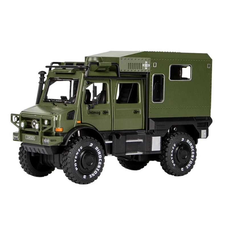 1:32 Unimog U4000 Off-Road Vehicle Alloy Car Model Diecast Toy Vehicle High Simitation Cars Toys For Children Kids Xmas Gifts