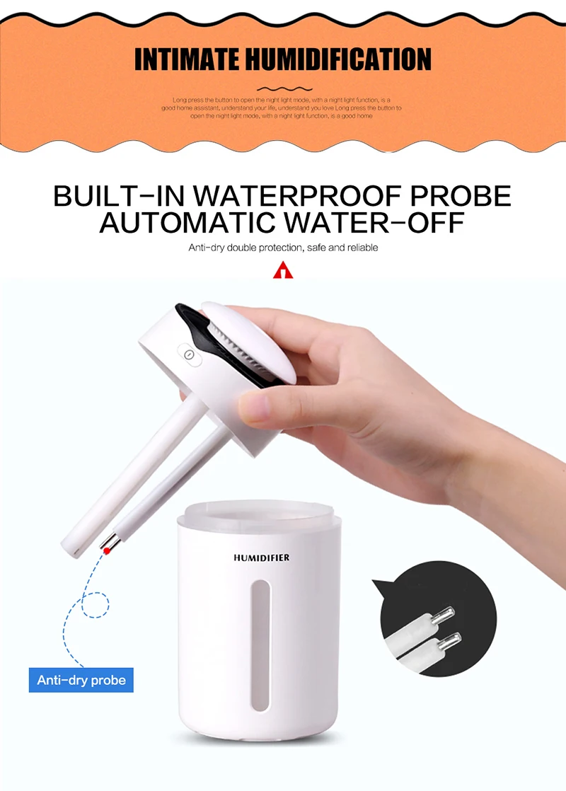 Aria Umidificatore Olio Essenziale Diffusore Aromaterapia Umidificatore Per Auto USB Diffusore di Aroma Mini USB Aria Umidificatore Con La luce di Notte