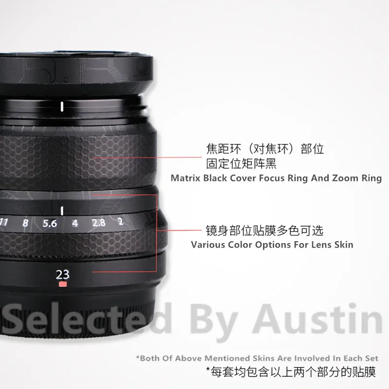Premium Decal Skin Voor Fuji XF23 F2 Lens Skin Sticker Protector Anti-Kras Jas Wrap Cover Case