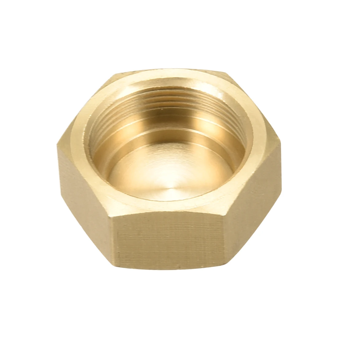 4pcs M20x1.0 Brass Female Pipe Fitting Valve Cap Hex Head End Plug Connector Adapter Brass Pipe Cap for Plumbing Hardware