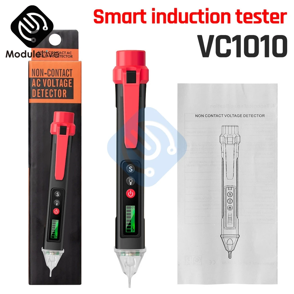 Electric indicator 12V-1000V Non-Contact Socket Wall AC Power Voltage Detector Sensor Tester Pen LED Light AC 110V-220V VC1010