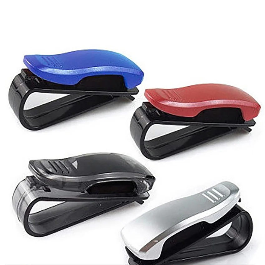 Car Sun Visor Glasses Collection Clip Sunglasses Ticket Receipt Card Storage Holder Rack Auto Accessories