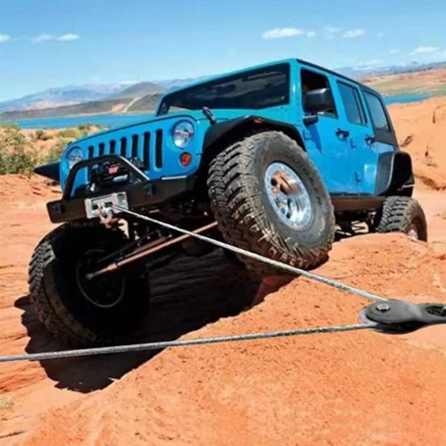 Imagen 2 del producto Bloque de arranque, polea de remolque Universal de alta resistencia, 4 toneladas, 8800 LB, doble la capacidad de su cabrestante y Vehículos de recuperación