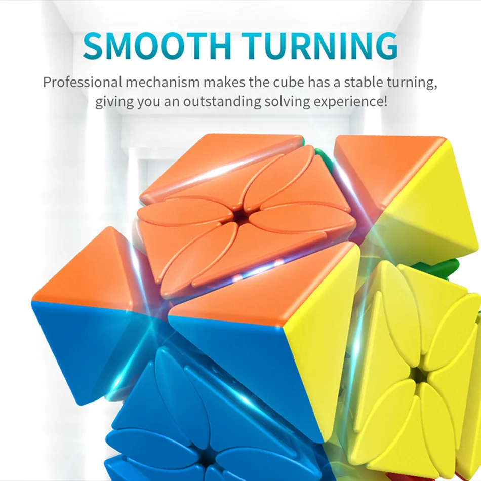 MoYu MeiLong Maple Leaves Skew 57mm Speed Magic Cube Profession Puzzle Education Strange-shape Cubes Game Children's For Toys