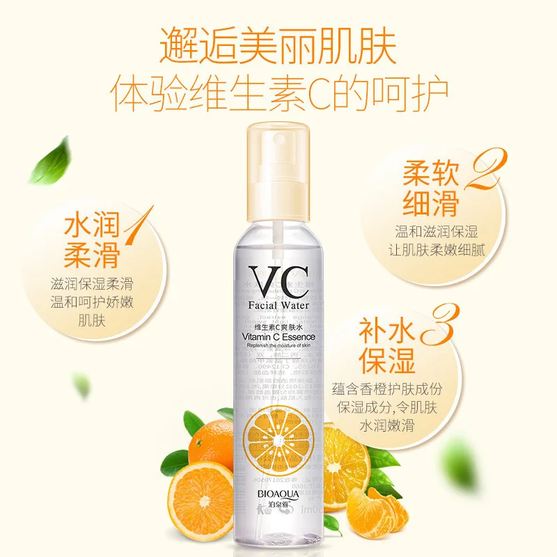 BIOAQUA Vitamin C Toner Hydrating Moisturizing Refreshing Shrinking Pore VC Spray Firming Facial Water Skin Care