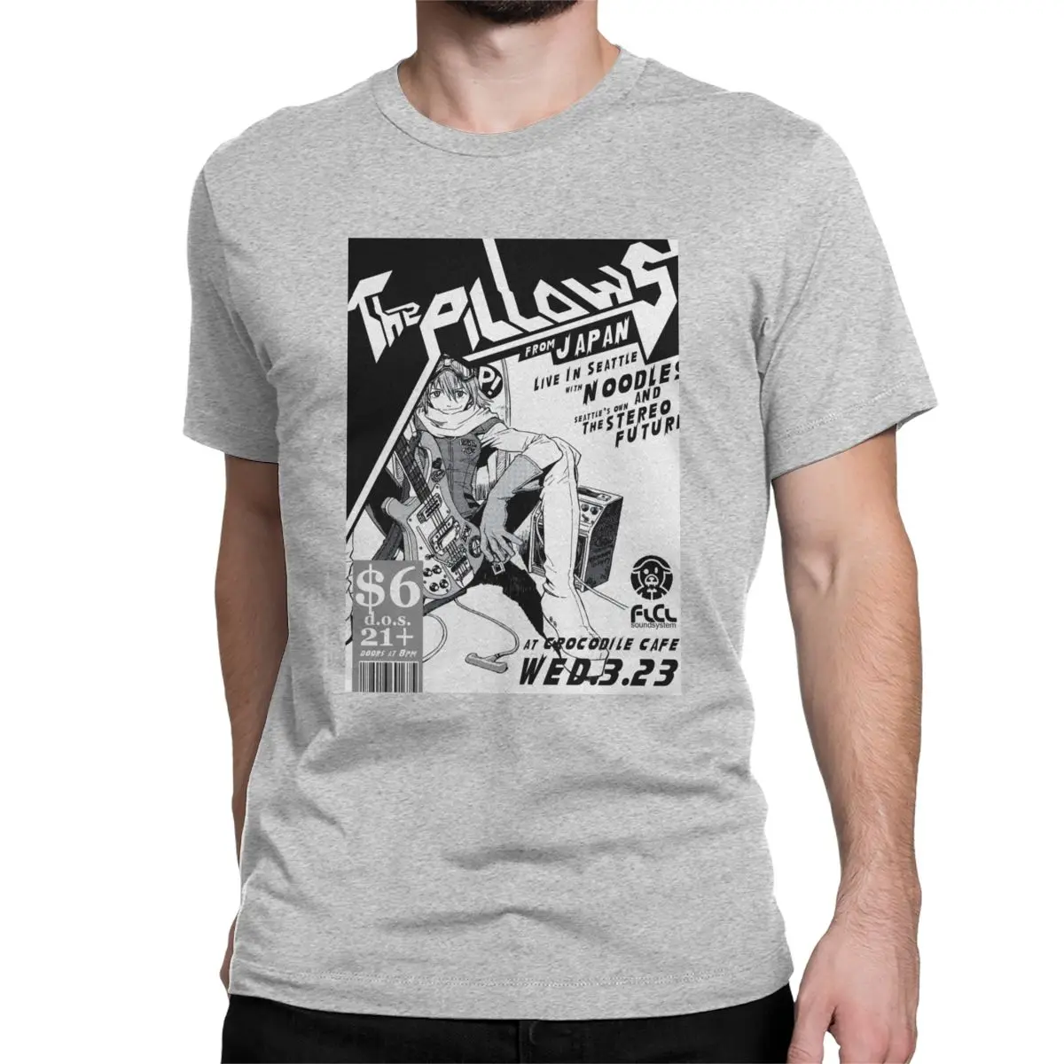 Flcl The Pillows Live Men's T Shirt Japanese Anime clothing Fooly