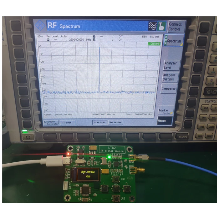 Imagem -05 - Ltdz Max2870 0.96 Polegadas Oled Stm32 23.56000mhz Fonte de Sinal Módulo Usb 5v Alimentado Freqüência e Modos Acessório