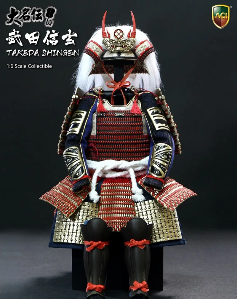 ACI TOYS ACI-32SP 1/6 Skala Japoński Samuraj Suwahara Kuoki Daisen Biografia Takeda Shingen Czerwona Zbroja Figurka Model Zabawki