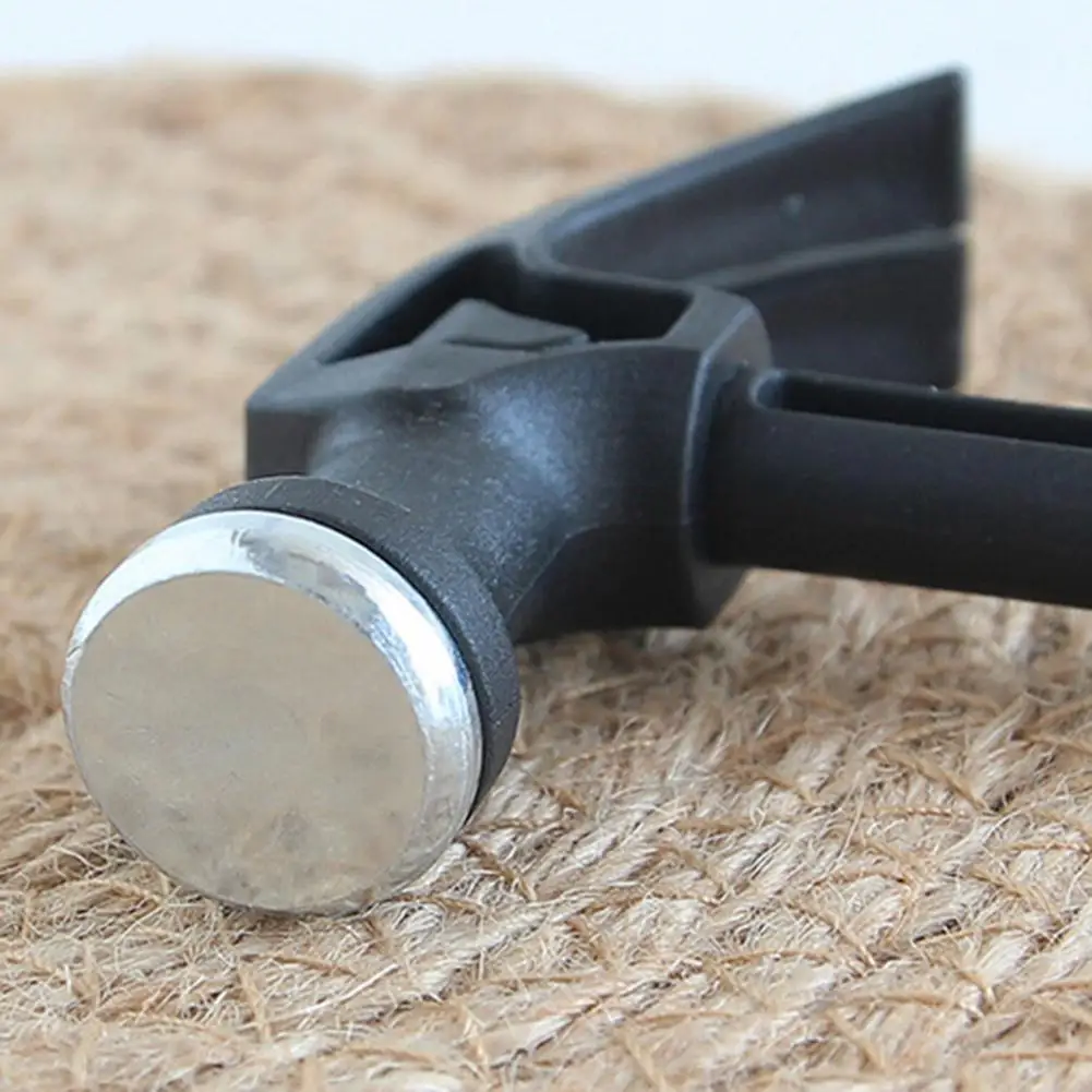 Manico in plastica Mini martello martello da carpentiere lavorazione del legno per uso domestico perforatore per unghie martello da carpentiere in metallo strumento di salvataggio di emergenza