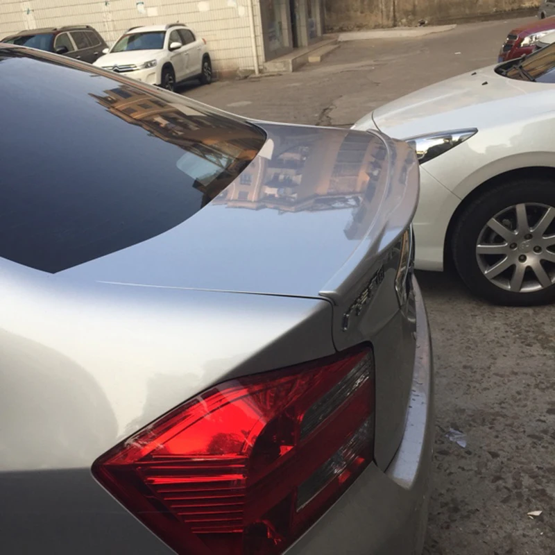 For Honda City Spoiler 2010 2011 2012 2013 2014  Car Tail Wing Decoration ABS Plastic Unpainted Primer Rear Trunk Spoiler