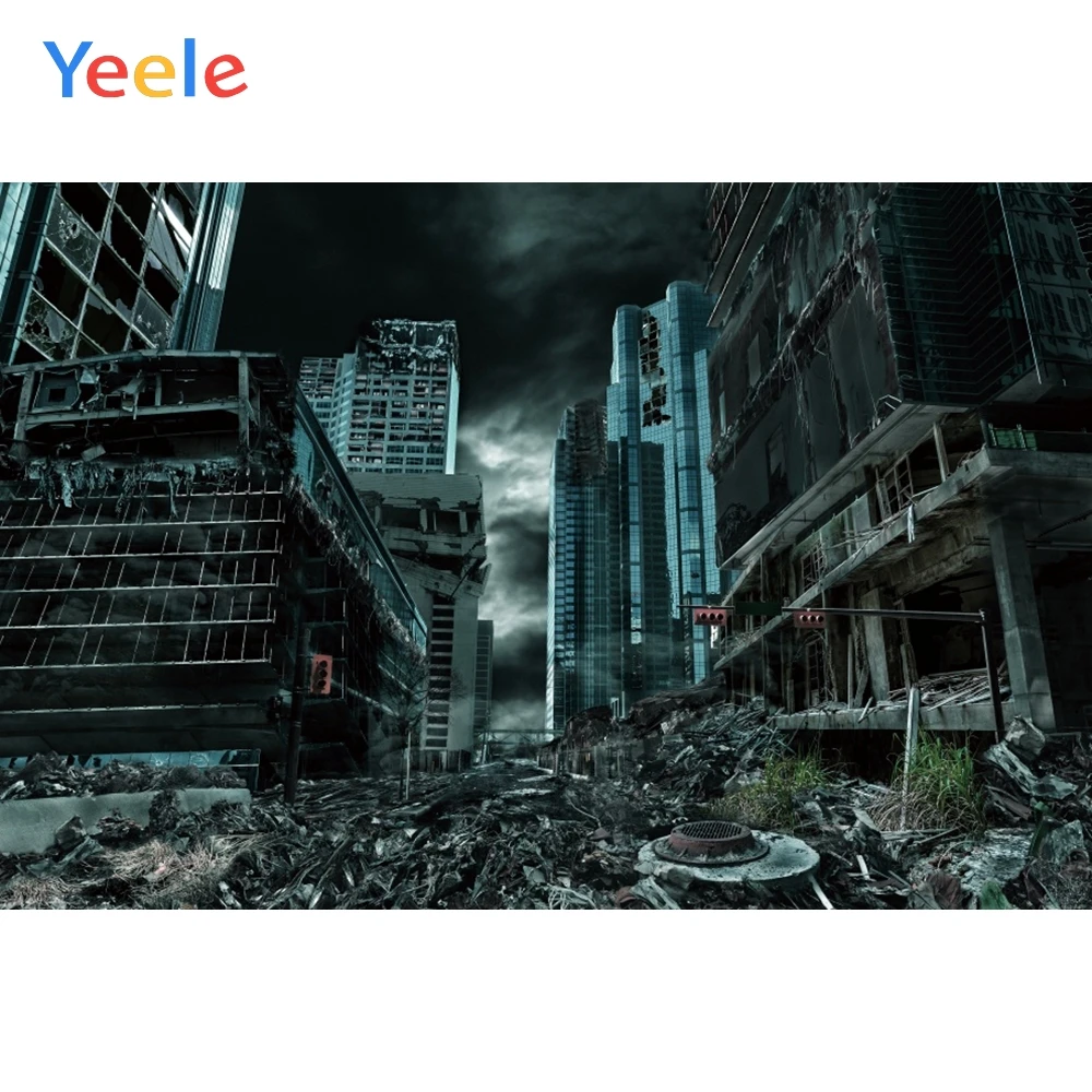 

Halloween Backdrop City Ruins Scene Backdrops Backgrounds Vinyl Photography Background For Photo Studio Photophone Photocall