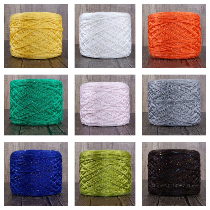 250g Multi-strand colorful 30% Wool Yarn Flash wire Thread DIY Hand knitting Pure Color Crochet Infant Scarf Shawl Cotton Yarn