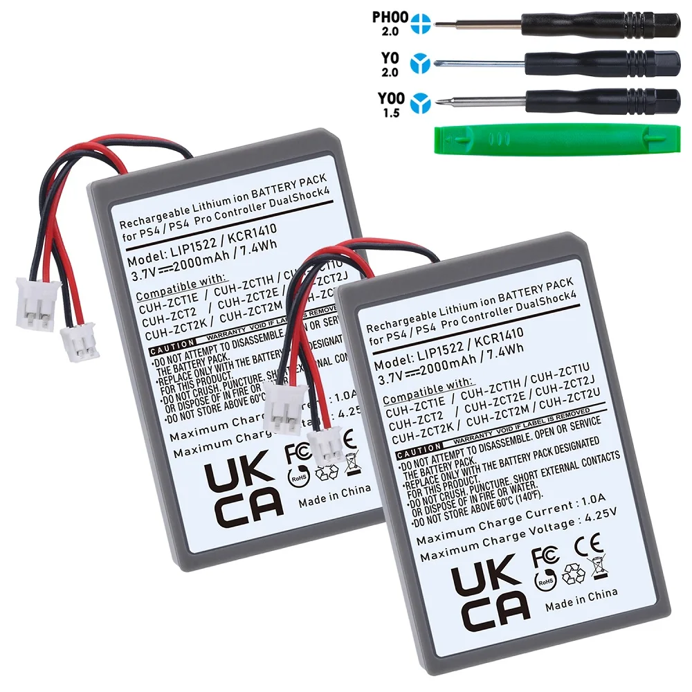 2022 New Battery for Sony PS4,PS4 Pro/Slim Gamepad Wireless controller CUH-ZCT1E CUH-ZCT1U CUH-ZCT2 or CUH-ZCT2U Replace battery