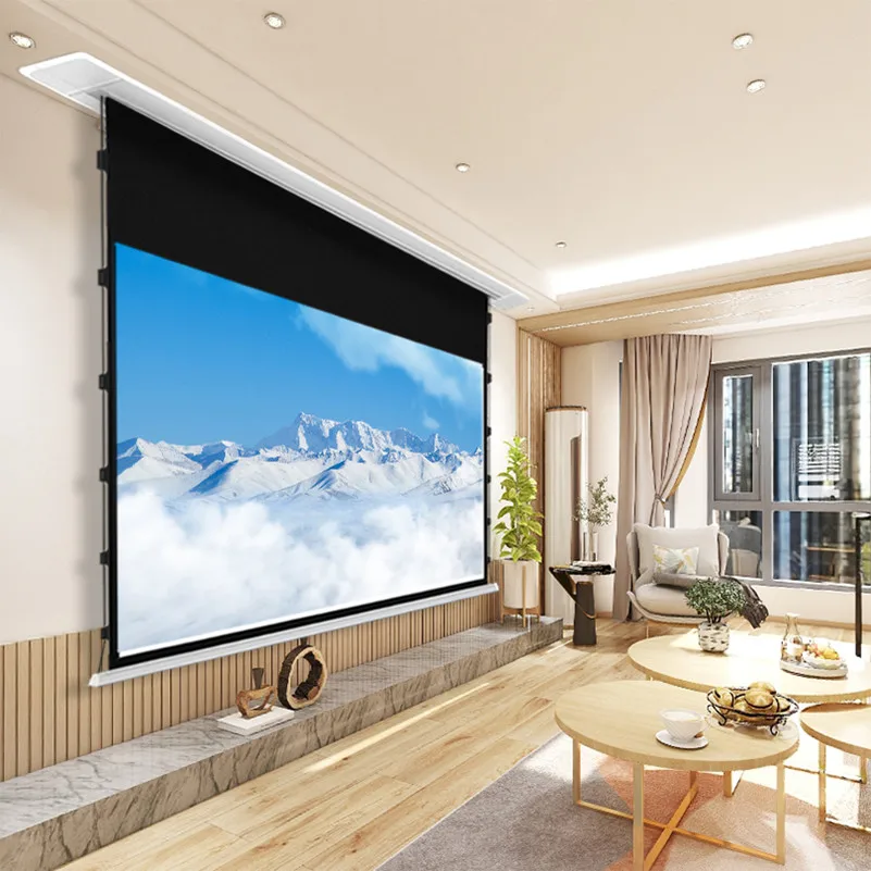 MIVISION 8K Black Diamond / Crystal Ambient Light Rejecting ALR CLR Electric Recessed In-Ceiling Projector Screen, V1ALR