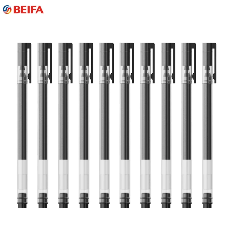 Youpin BeiFa 10Pc/Lot Super Durable Gel Pen 0.5MM Sign Pens Caneta Pучка Smooth 1800M Writing Business Office School Stationery