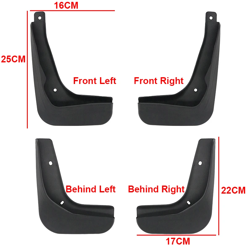 4 PCS For Volkswagen POLO MK5 2010 2011 2012 2013 2014 6R Car Mudguards Mudflaps Fender Flap Splash Guards Accessories Protector