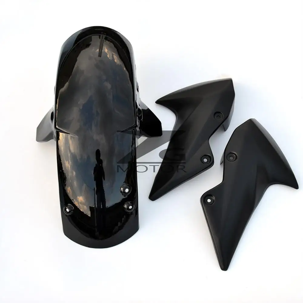 ABS Bright Gloss Black Front Tire Fender Mudguard Fit For Kawasaki Z1000 2007-2009 2008 07 08 09