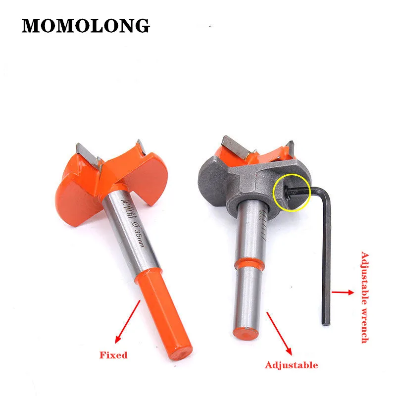 35mm Adjustable Carbide Drill Bits Woodworking Hole Saw For Power Tools Forstner Drill Bit Tungsten Carbide Wood Cutter Tools