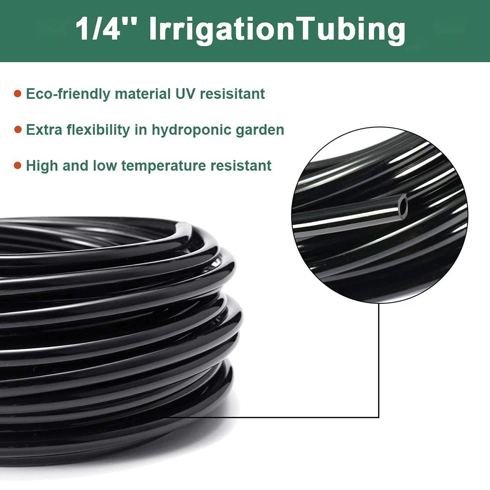 Garden Watering 4/7mm Hose PVC Micro Irrigation Pipe 1/4\'\' Tubing Irrigation Drip System Sprinkler Tube for Greenhouse Bonsai