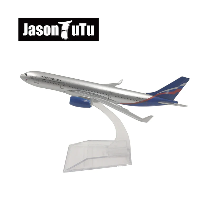 

JASON TUTU 16cm Aeroflot Airbus A330 Airplane Model Plane Model Aircraft Diecast Metal 1/400 Scale Planes Russian Airlines A330