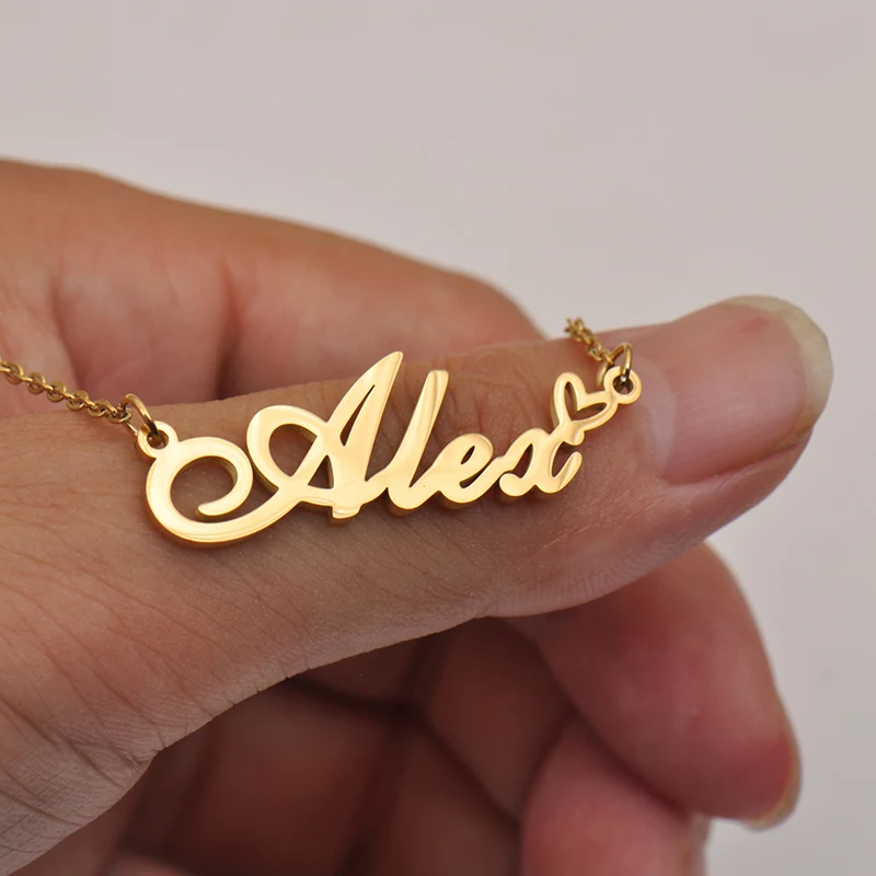 God Met Liefde Hart Gepersonaliseerde Karakter Ketting Met Naam Janiyah Voor Beste Vriend Sieraden Gift