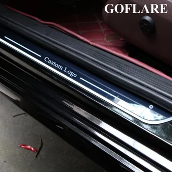 Waterproof Flowing Light LED Door Sill Scuff Plate Guards Door Sills For Mercedes Benz A45 W176 Mercedes Benz A45 W176 Car Accessories