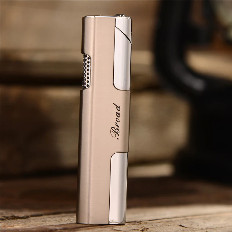 Portable Metal Cigar Lighter Windproof Refillable Butane Gas Jet Torch lighters Smoking Accessories Men's and Women's Gifts