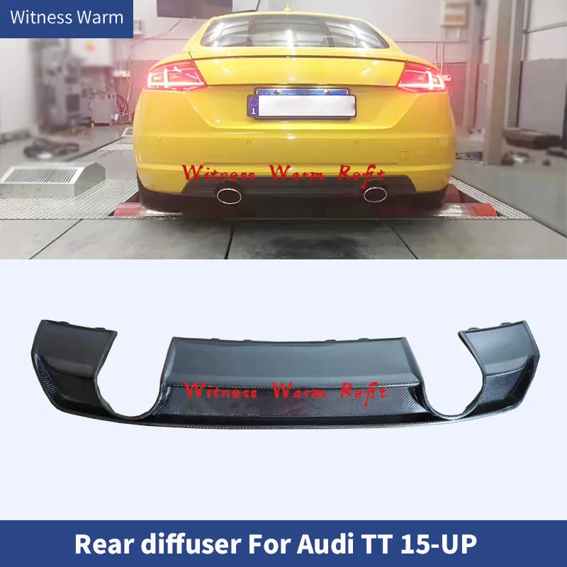 Carbon Fiber / Frp Rear Bumper Guard Lip Diffuser Spoiler for Audi Tt Standard Bumper 2015 2016 2018 2018 2019