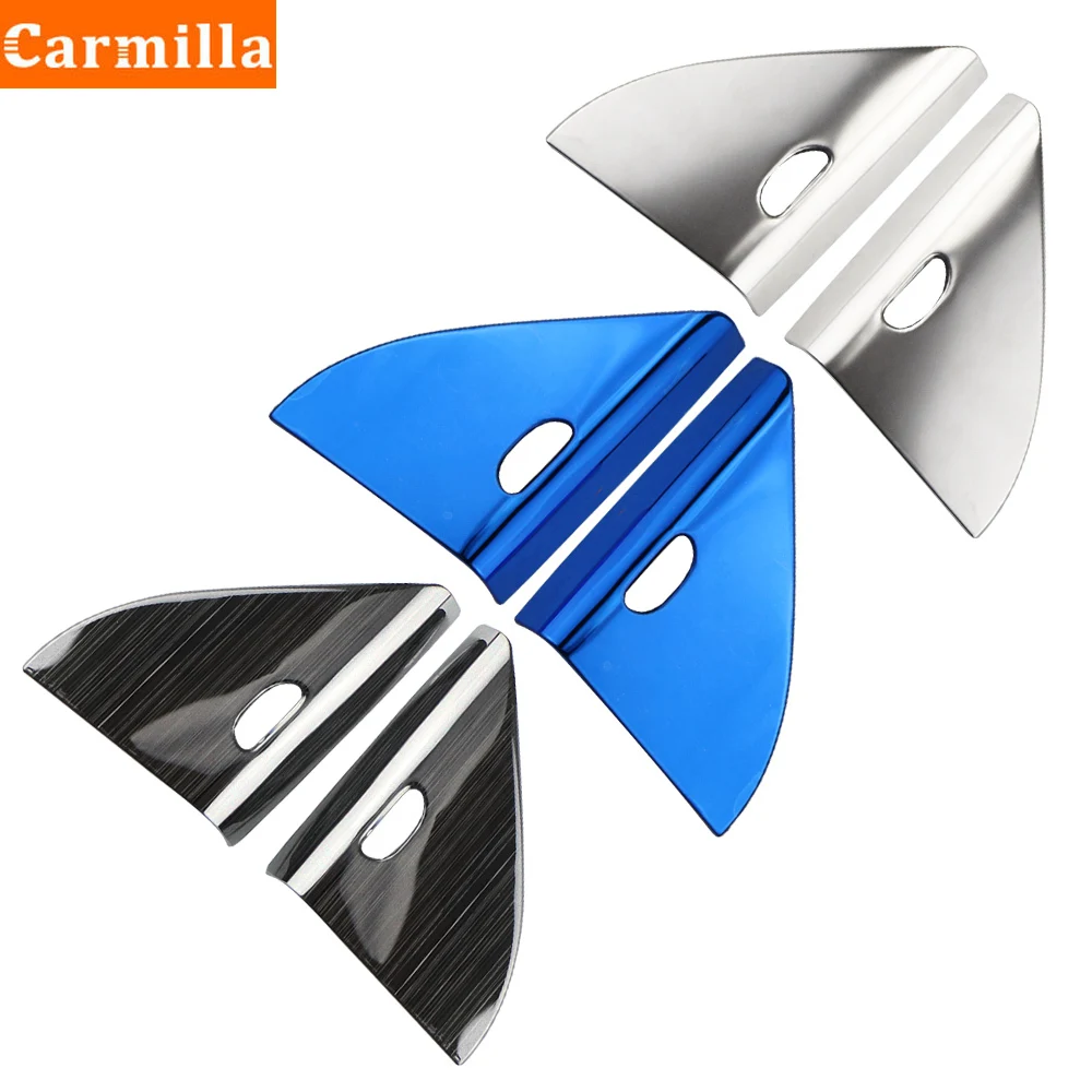 Carmilla 2Pcs Car A Pillar Interior Frame Cover Trim Sticker For Nissan Kicks 2017 2018 2019 2020 2021 Car-styling Accessories