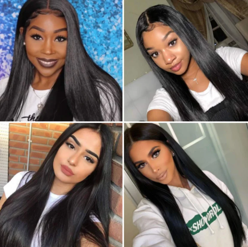 QT Hair 4X4 Lace Closure Brazilian Straight Human Remy Hair Transparent Lace Free/Middle/Three Part With Baby Hair 10-20 Inch