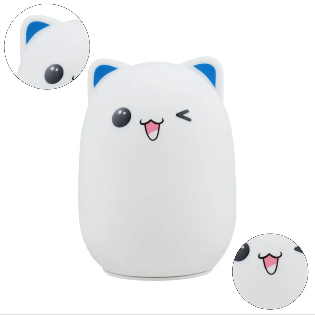 Silicone LED Night Light For Kids Children Bedroom Remote Control Touch Sensor Bear Lamp Decoration Room Decor Playful Bear