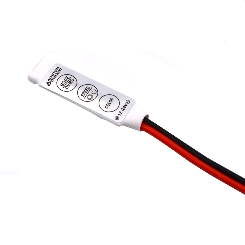 DC 12V-24V 12A 3Keys Mini LED RGB Controller Dimmer Driver For RGB 5050/3528/2835/5730/5630/3014 SMD LED Strip Lights