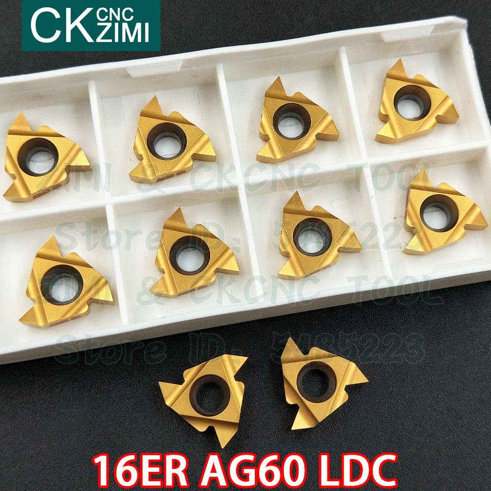 16ER AG60 PMA insertos de carburo de rosca externa inserta herramientas Herramientas de roscado de Metal CNC torno de inflexión de herramientas de corte de 16ER para acero