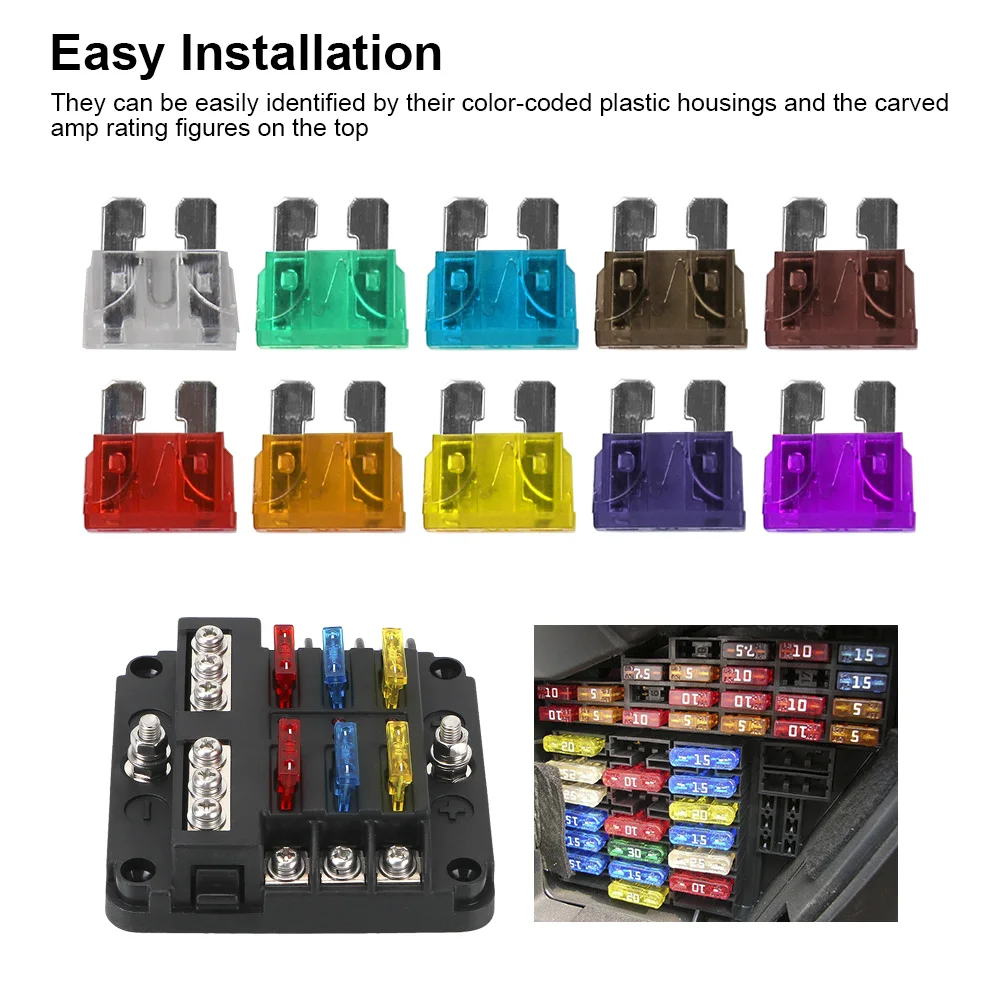 With Box Auto Blade Type Fuse Set 50/100 Pcs Clip Assortment 2A 3A 5A 7.5A 10A 15A 20A 25A 30A 35A 40A Amp Car Truck Fuses