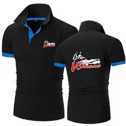 Polo uomo TShirt moto v-strom DL 650 Motorsport Team Logo _ suzuki _ Tees maglia stile militare Golftennis Top camicie