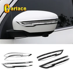 For Nissan X-Trail T32 Rogue Qashqai J11 Serena C27 2017-2020 ABS Chrome Car Rearview mirror decoration strip Cover Trim 2pcs