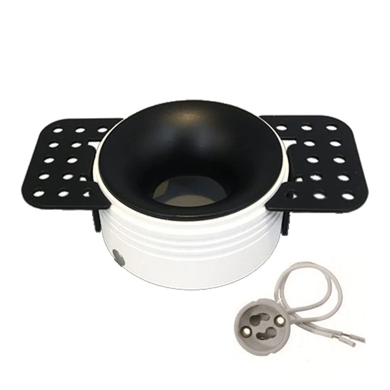 Ronde Verzonken Plafond Mount Downlight Frame Beugel Led MR16/GU10 Lamp Socket Houder Base Randloze Spot Armatuur Armatuur - afbeelding 1