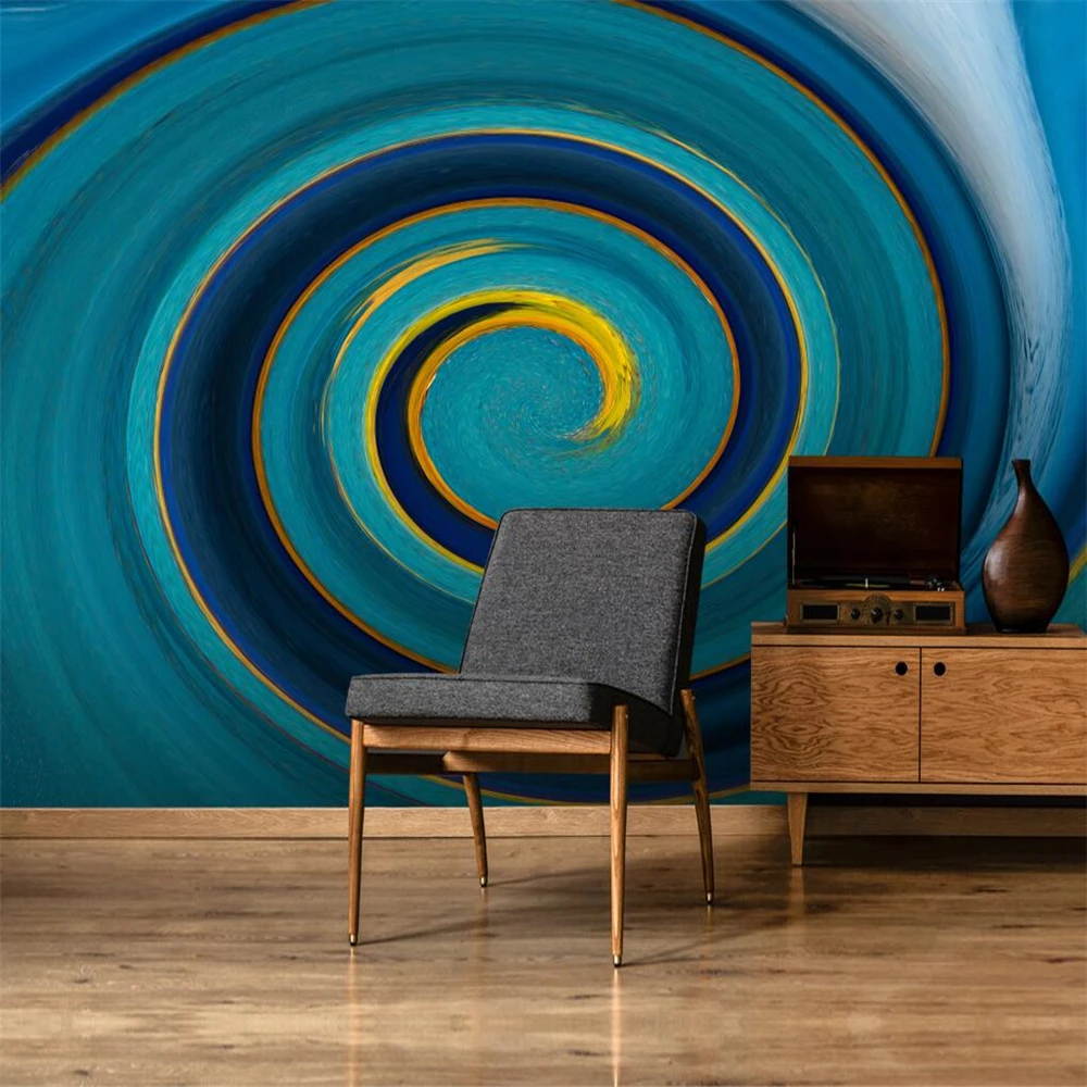 beibehang Customized modern minimalist Nordic personality abstract oil painting rotating TV background wallpaper papier peint