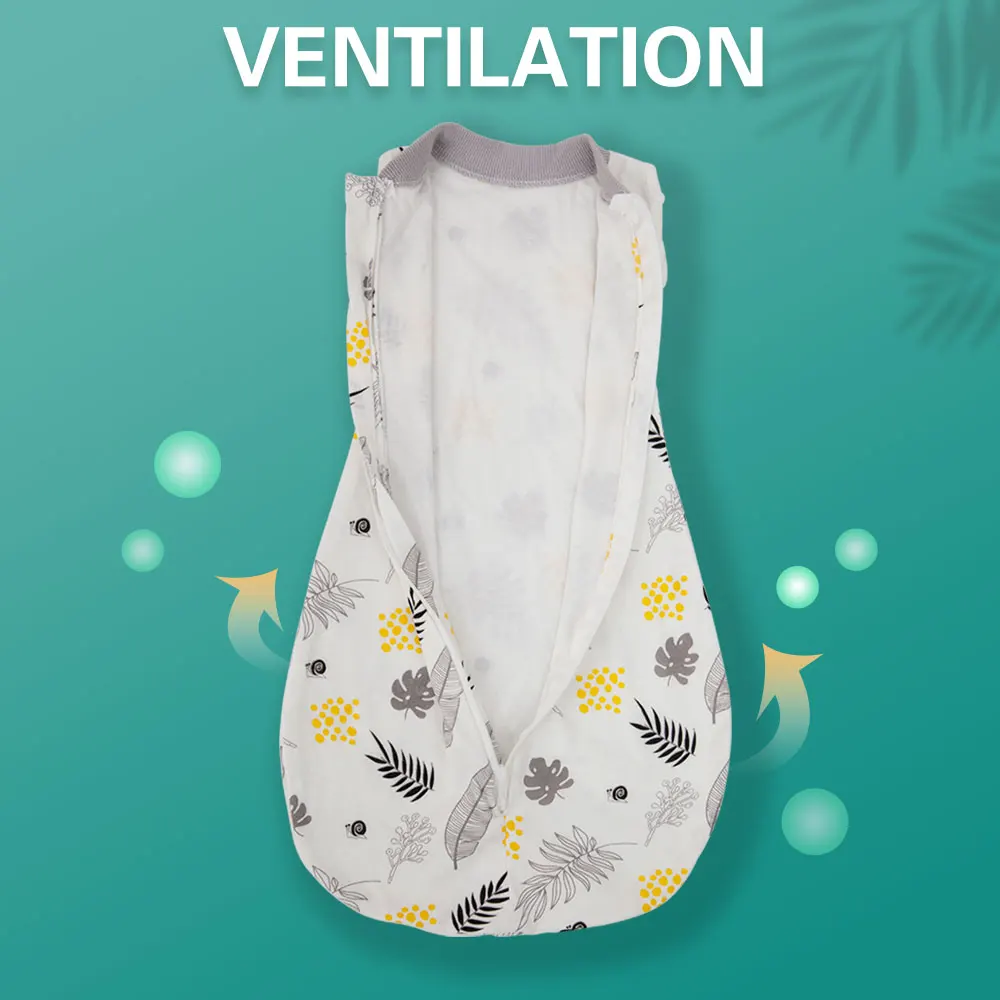 Saco de dormir para bebé recién nacido, 100% algodón, manta suave, bonito patrón de aire acondicionado, 0-6M, 2 en 1, multifuncional