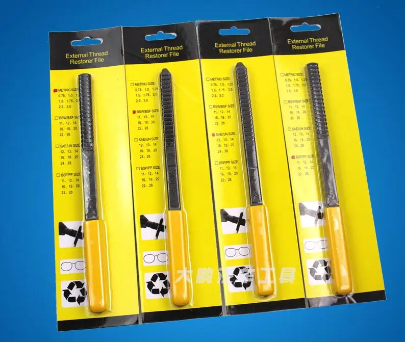 

Gryan tools METRIC, BSW/BSF, SAE/UN,BSP/PE Thread Restoration Repair File Cleans Damaged Threads