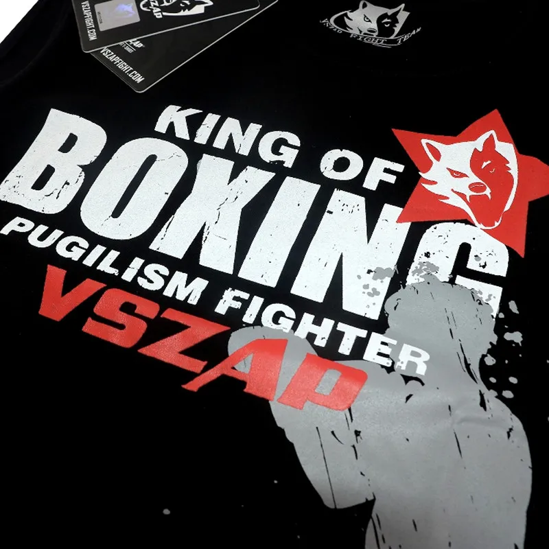 Vzap-boxing T shirt for men, sleeveless boxing vest, martial arts fighting training, fitness, home training, MMA