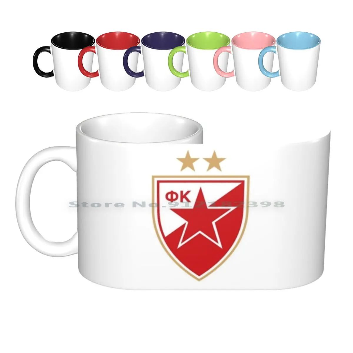 Crvena Zvezda Ceramic Mugs Coffee Cups Milk Tea Mug Crvena Zvezda Crvena Zvezda Red Star Red Star Belgrade Belgrade Serbia