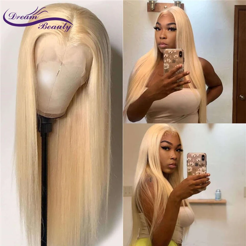 

Blonde 13x4 Lace Frontal Wig #613 Color Lace Frontal Human Hair Wigs Brazilian Transparent Lace Wig Pre Plucked Human Hair Wigs