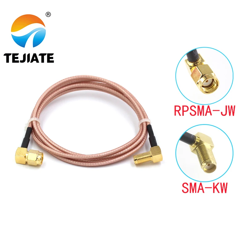 

1PCS TEJIATE Adapter Cable SMA To RPSMA SMA-KW Convert RPSMA-JW 8-90CM 1M 1.5M 2M Length Connector RG316 Wire