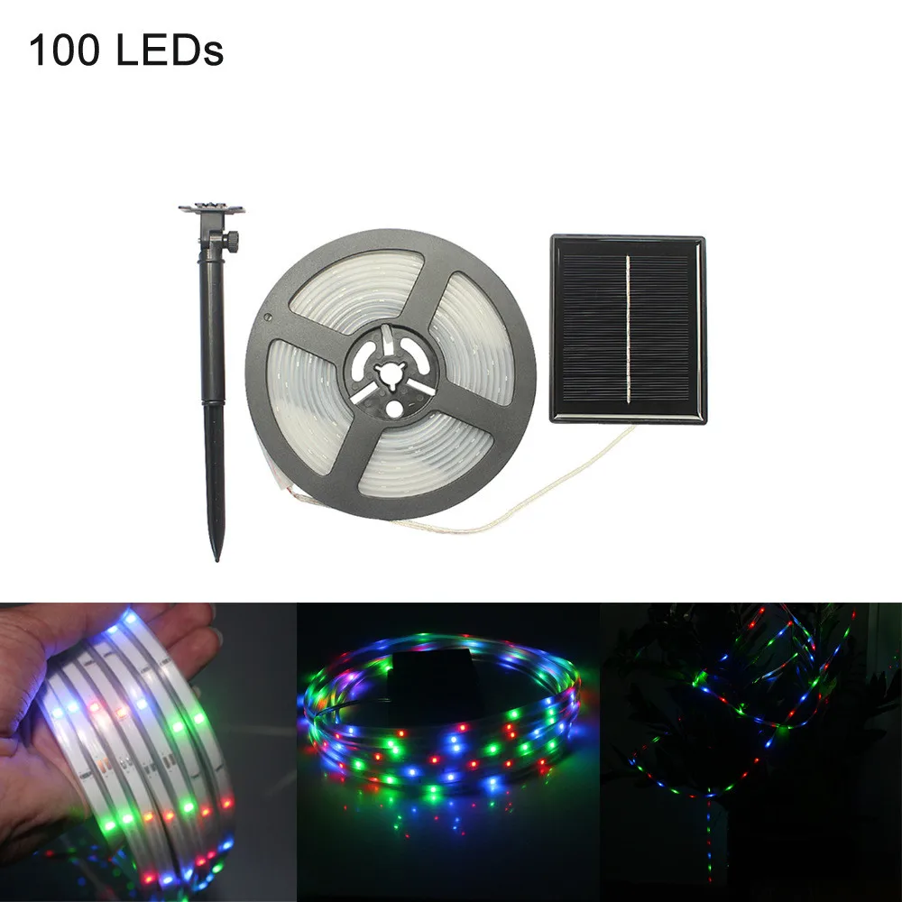 

Solar Powered SMD2835 LED Strip Lawn Lamp 5 Meters IP68 Waterproof 100 LEDs 2 Modes Outdoor Garden Landscape Lighting