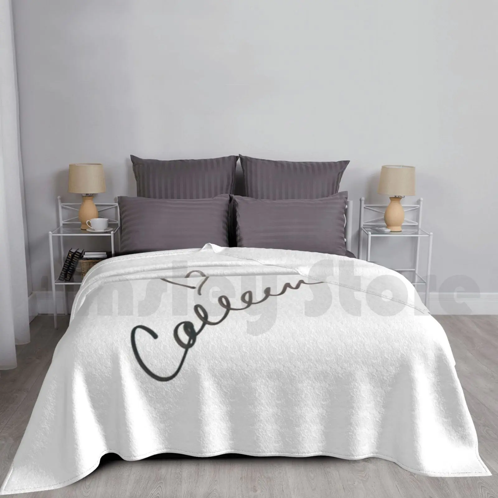 Colleen’s Autograph Black On White Blanket Fashion Custom Colleen Colleen Youtubers Autograph