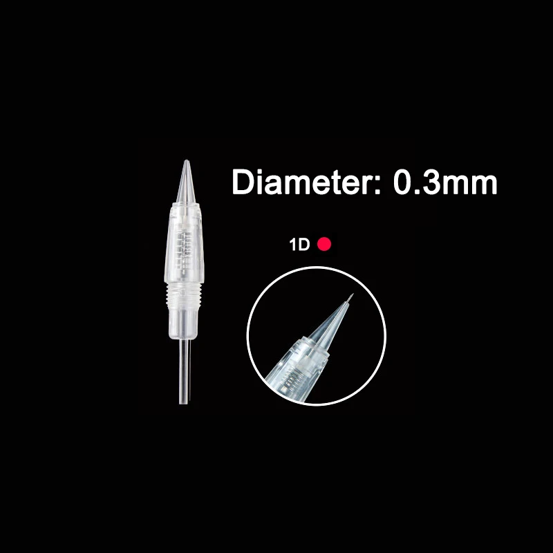 Transparent Screw Needles 10PCS/bag Permanent Eyebrow Lip Makeup Needles For Permanent Makeup Machine